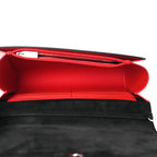 Suede Glitter Calfskin Embellished Paloma Clutch Black