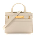 Smooth Calfskin Nano Manhattan Shopper Tote Crema Soft
