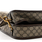 GG Supreme Monogram Textured Dollar Calfskin Web Ophidia Savoy Garment Bag Beige Ebony New Acero