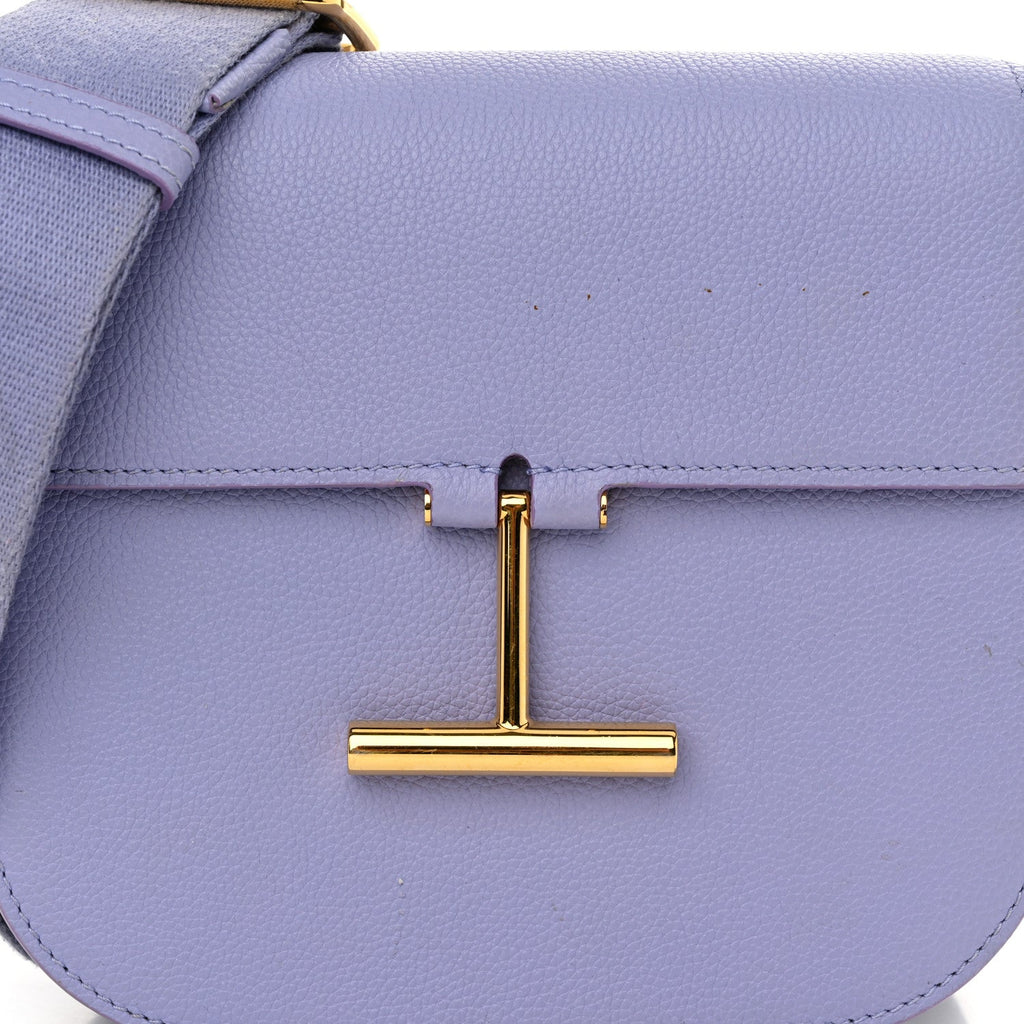 Calfskin Mini T Clasp Tara Crossbody Bag Hyacinth