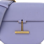 Calfskin Mini T Clasp Tara Crossbody Bag Hyacinth