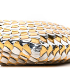 Metallic Lambskin Intrecciato Mini Hop Silver Gold