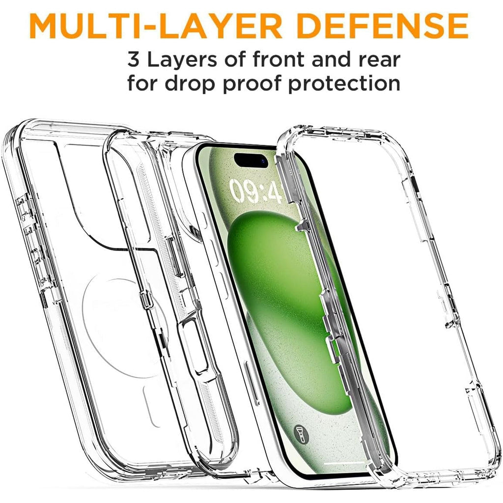 [DIS] Entronix [Magnetic] Case Compatible with iPhone 17e - [Clear] Triple-Layer Heavy Duty Protection