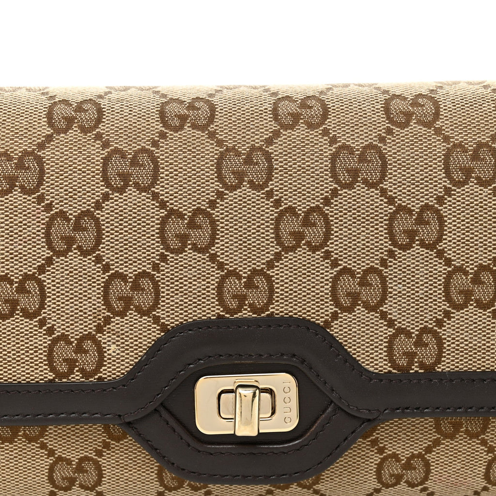 GG Monogram Small Luce Shoulder Bag Beige Ebony