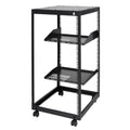 20U Open Frame Server Rack, 23-40 in Adjustable Depth, Free Standing or Wall Mount Network Server Rack, 4 Post AV Rack with Casters, Holds All Your Networking IT Equipment AV Gear Router Modem