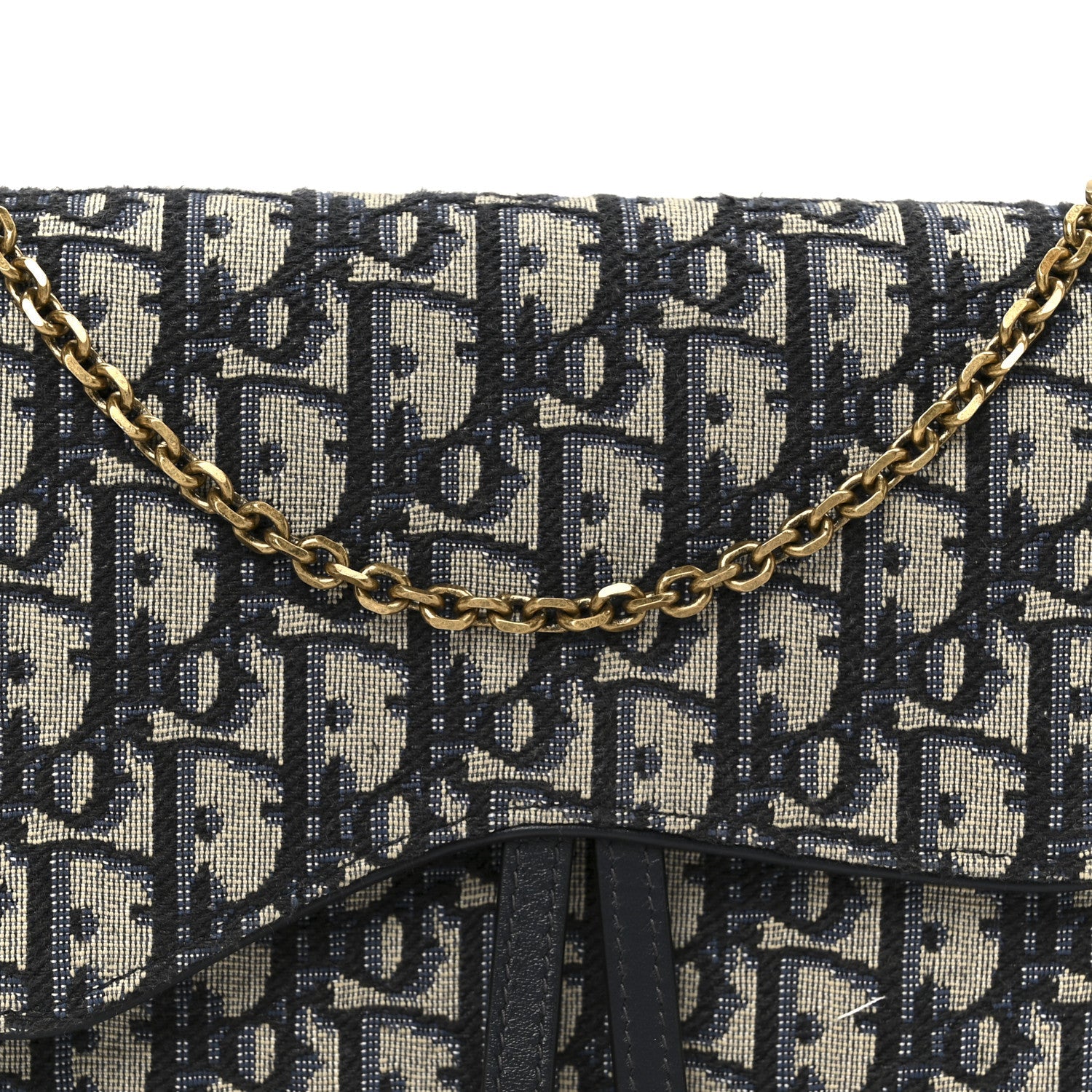 Oblique Saddle Chain Pouch Blue