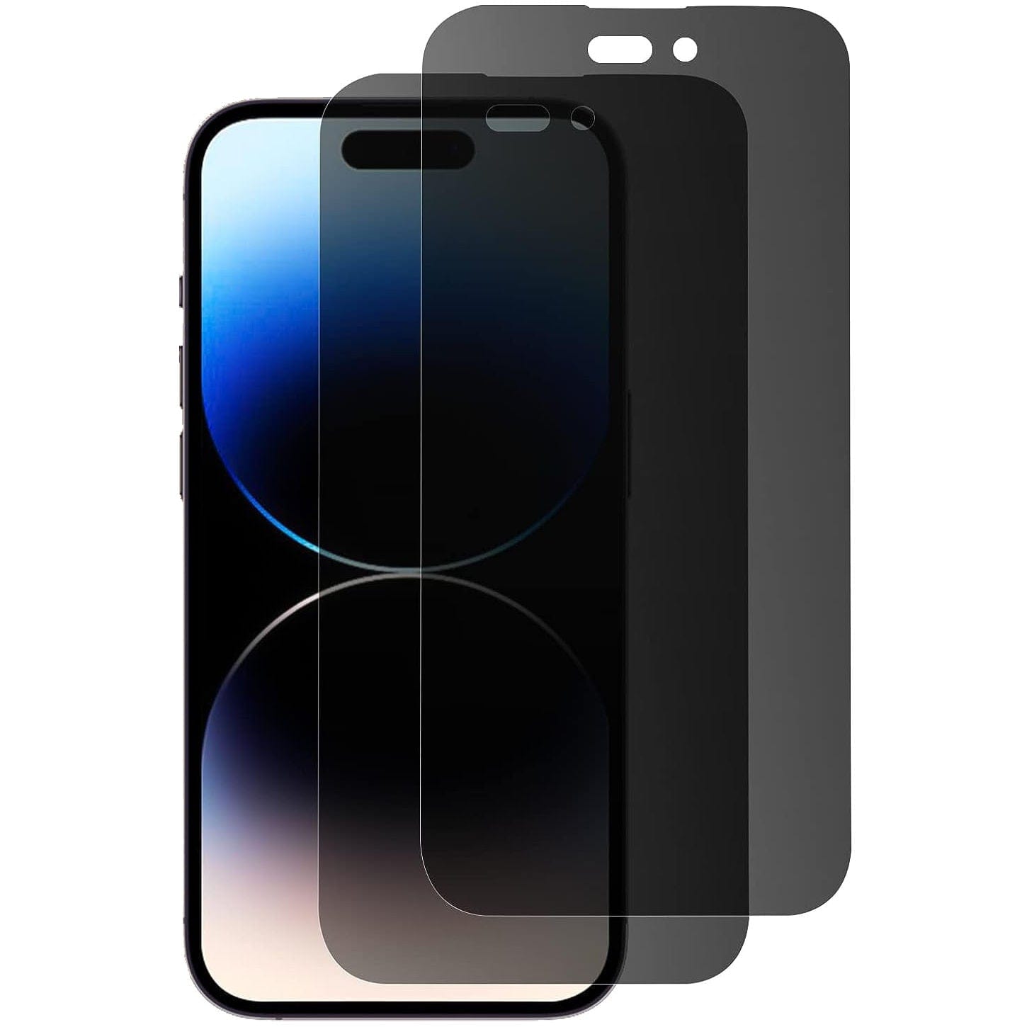 SAHARA - ZeroDamage Ultra-Strong+ Tempered Privacy Glass Screen Protector (2-Pack) - iPhone 15 Plus