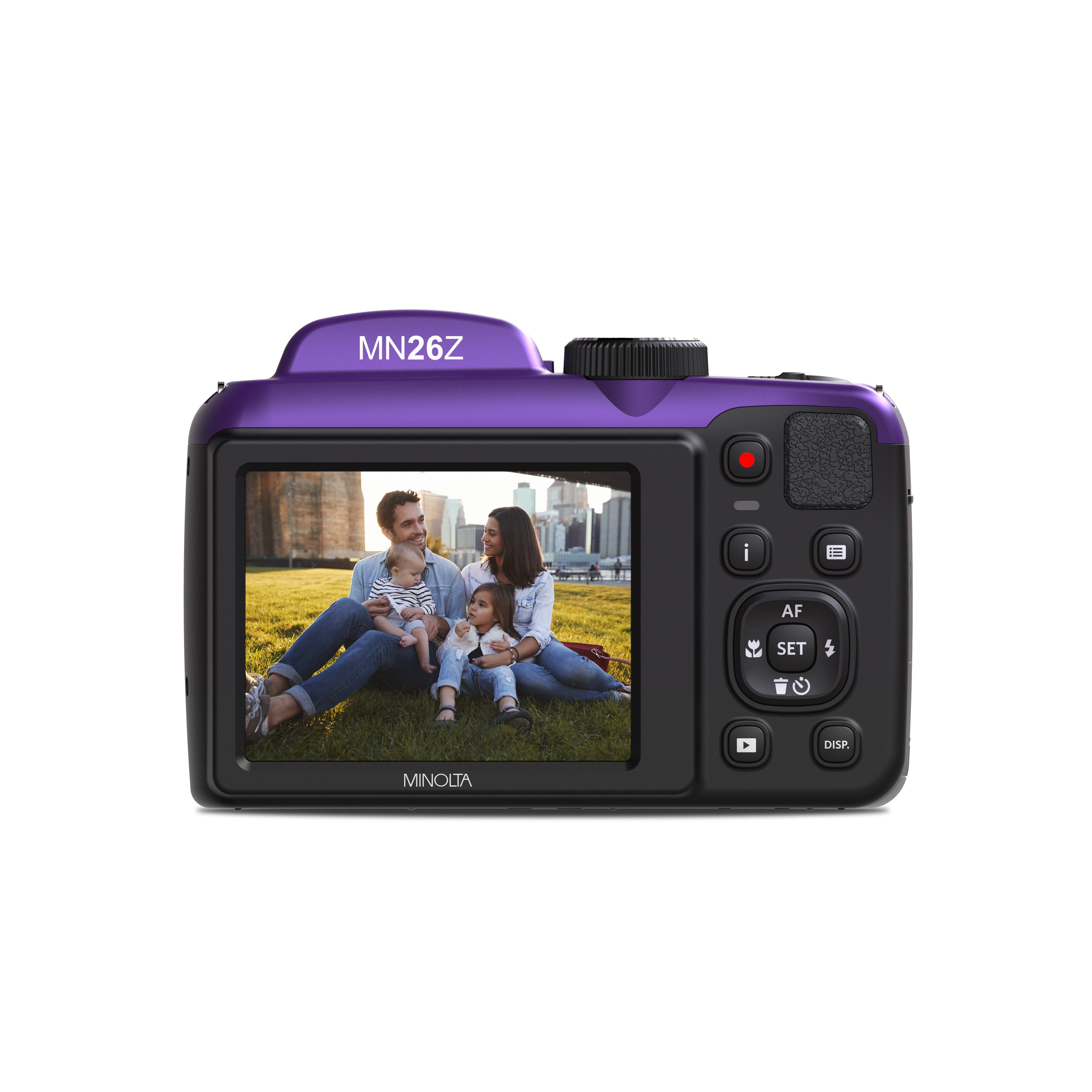 MINOLTA MN26Z ProShot 20 MP / 1080P FHD Bridge Camera w/26x Optical Zoom (Purple)