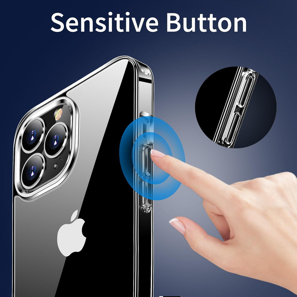 Entronix Case Compatible with iPhone 13 Pro - [Hard Back] Thick Clear