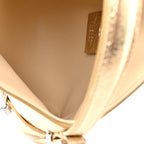 Metallic Tumbled Calfskin Nano Voyou Bag Golden Sand