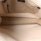 Linen Calfskin Small Rive Gauche Tote Greggio Natural