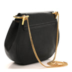 Grained Lambskin Drew Shoulder Bag Black
