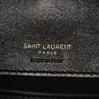 Lambskin Chevron Quilted Small Loulou Bag Black