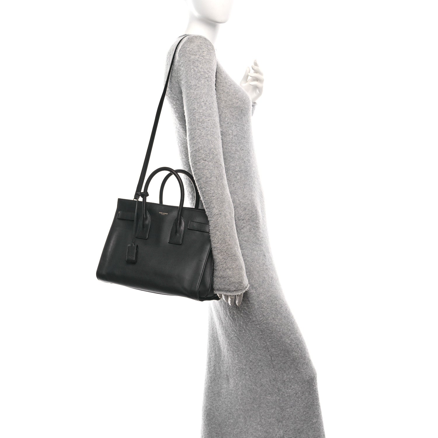 Calfskin Small Sac De Jour Black