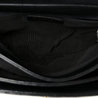 Calfskin Quilted Small Gold Top Handle Flap Black