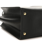 Grainy Calfskin Gemini Tote Black
