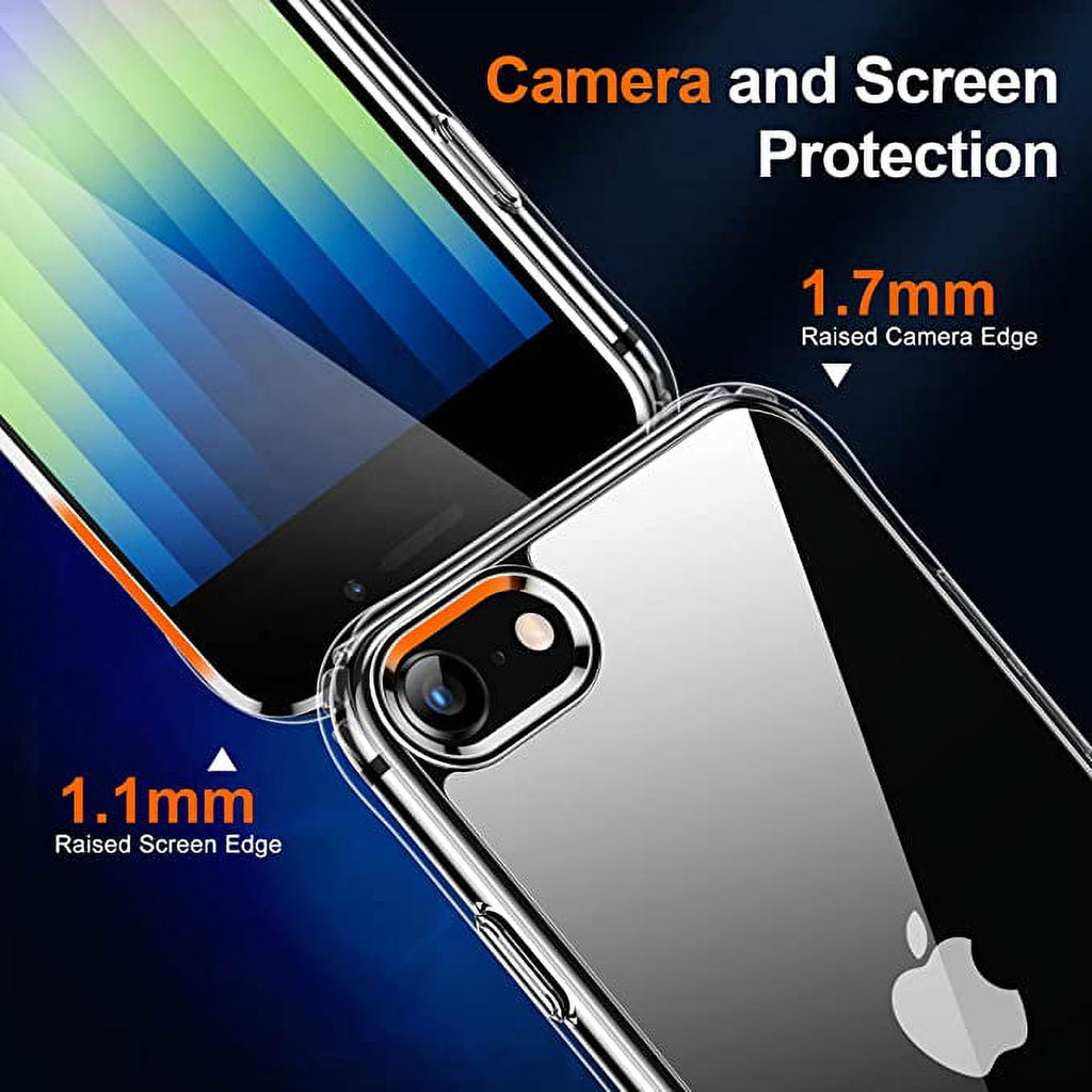 Entronix Case Compatible with iPhone 8/7/SE - [Flexible] TPU Clear