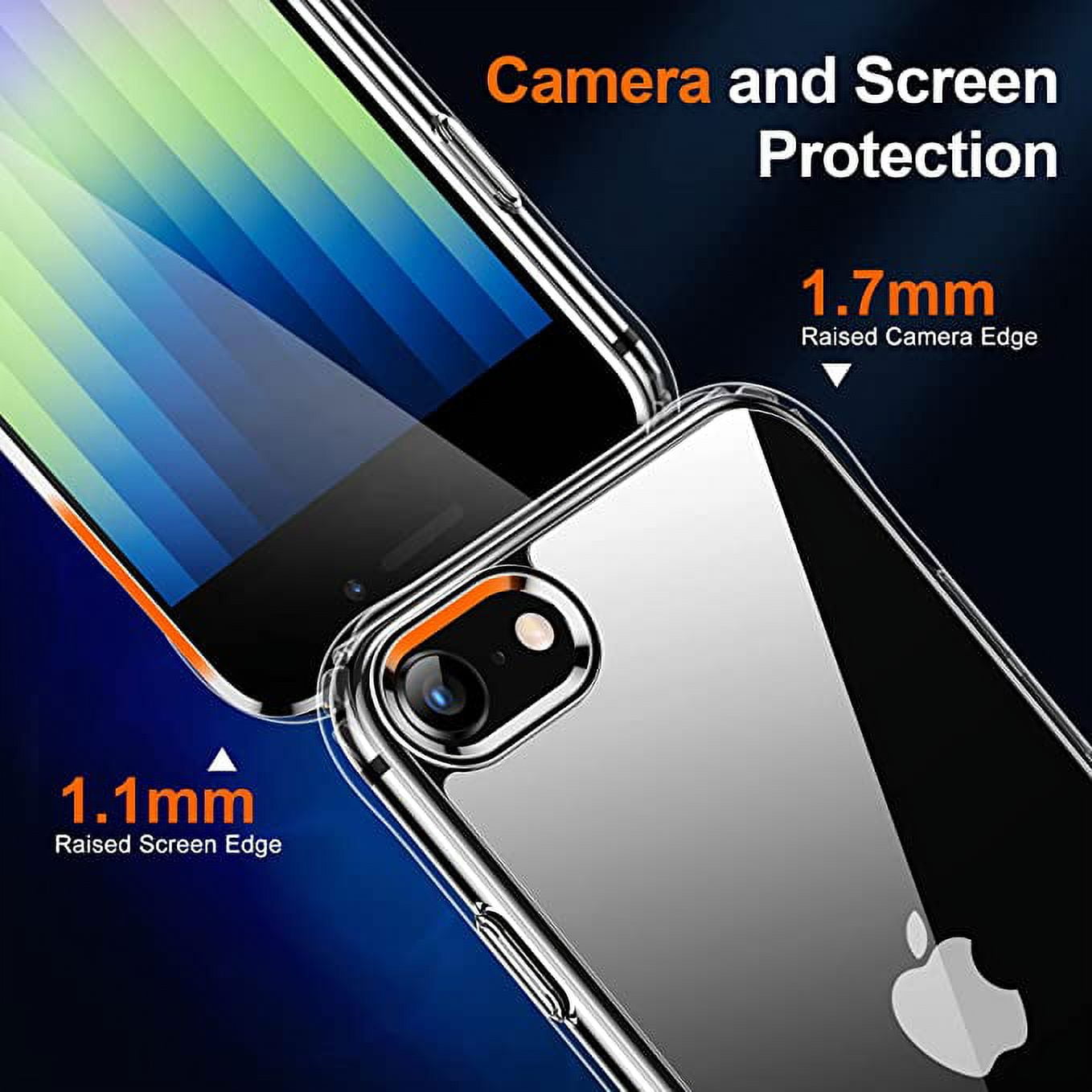 Entronix Case Compatible with iPhone 8/7/SE - [Flexible] TPU Clear