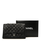 Lambskin Quilted Clutch With Chain Flap Black