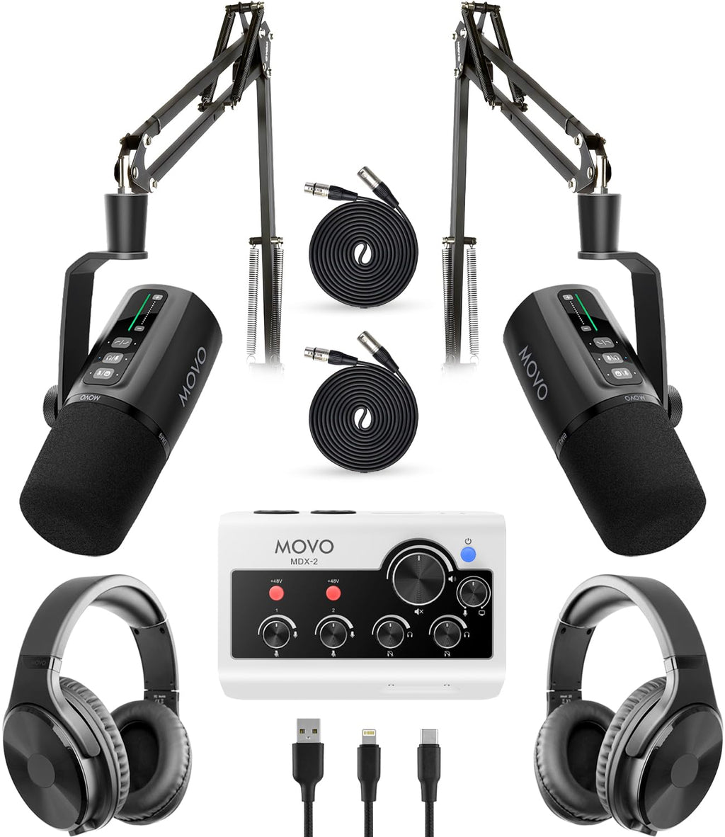 Movo Pro Podcast Equipment Bundle for Smartphones
