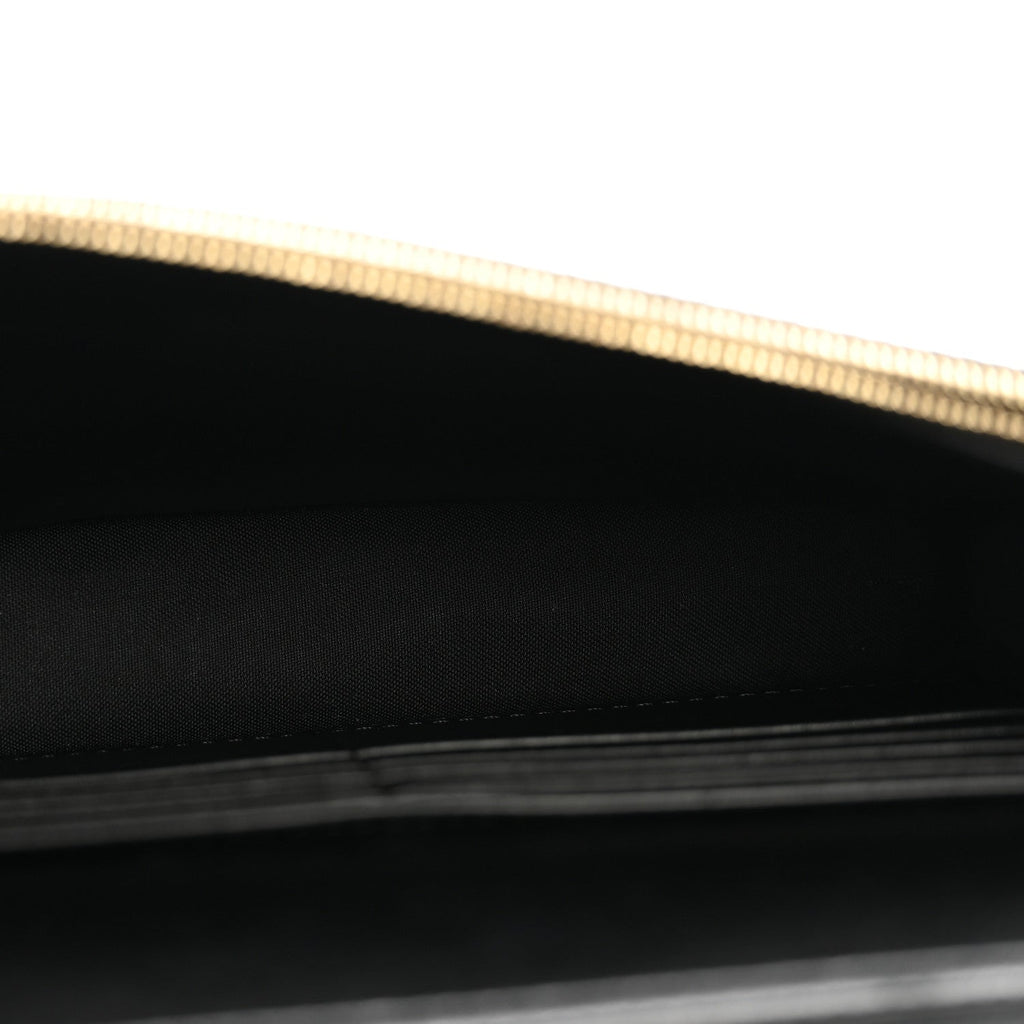 Vitello Cruise F is Fendi Bi-Color FF 1974 Embossed Medium Envelope Wallet On Chain Black Maya