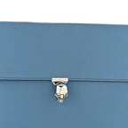 Calfskin Skull Envelope Clutch Blue