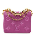 Lambskin Embossed Monogram Coussin Belt Bag Orchid