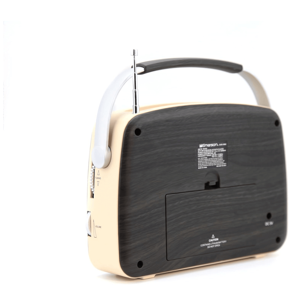Portable Retro Radio with Built-In Rechargeable Battery