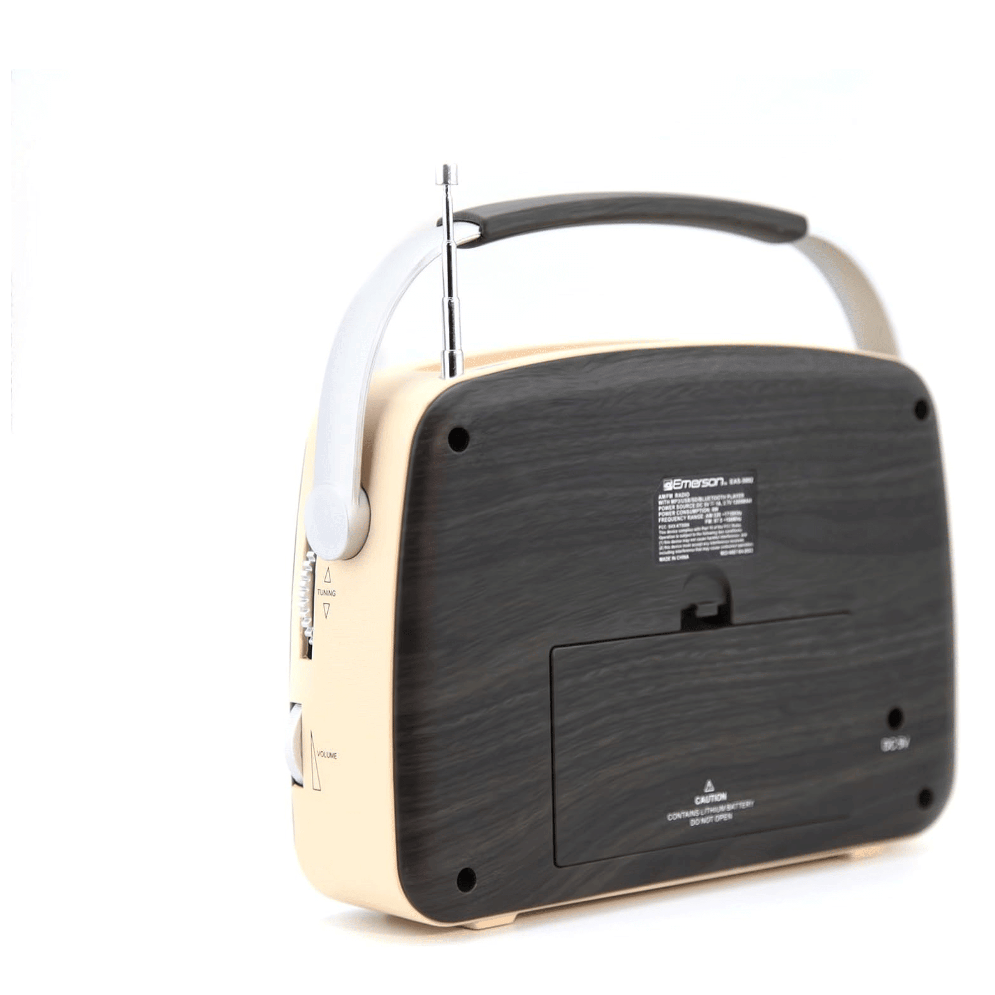Portable Retro Radio with Built-In Rechargeable Battery