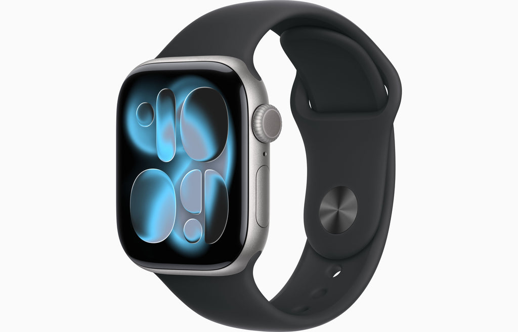 Apple Watch Series 11 GPS + Cellular 42mm Space Gray Aluminum Case with Black Sport Band