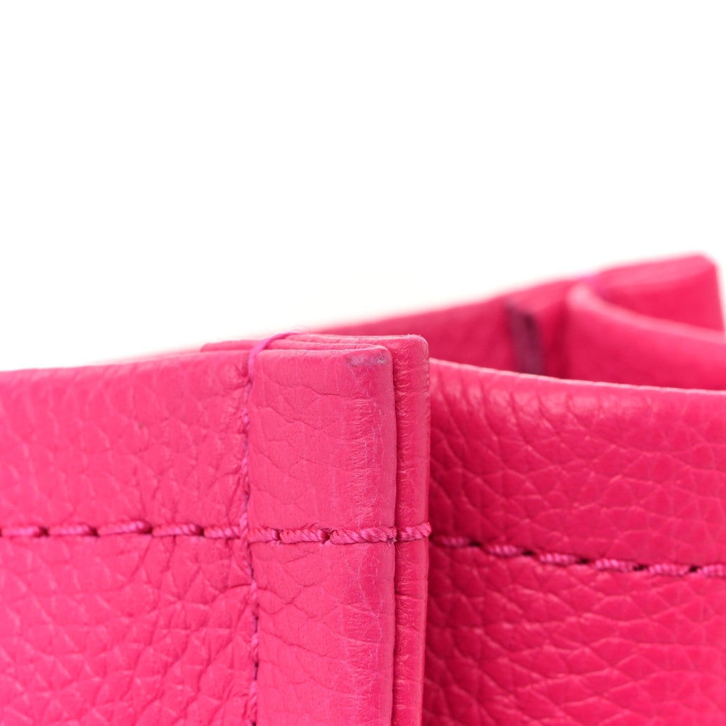 Grained Calfskin Large The Tote Bag Hot Pink