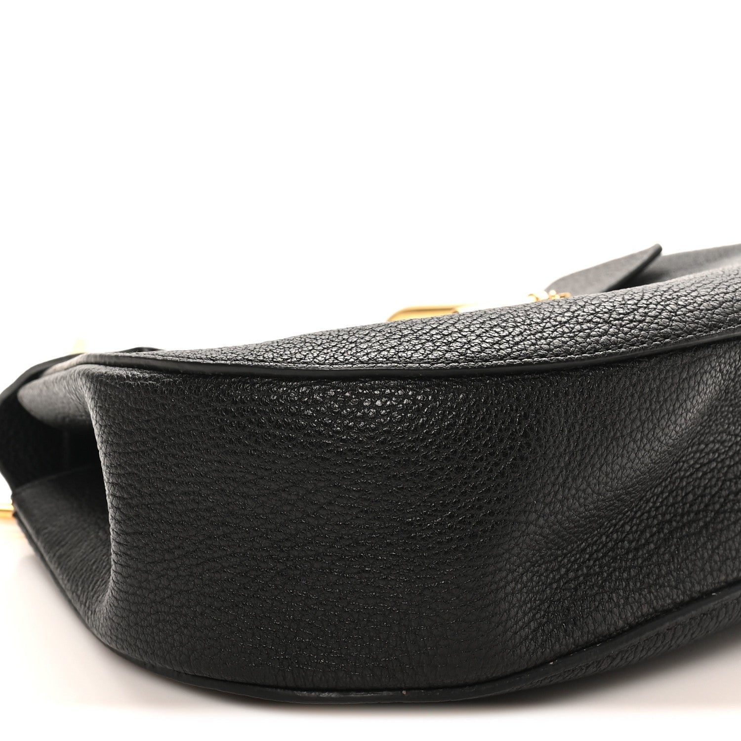 Grained Lambskin Drew Shoulder Bag Black