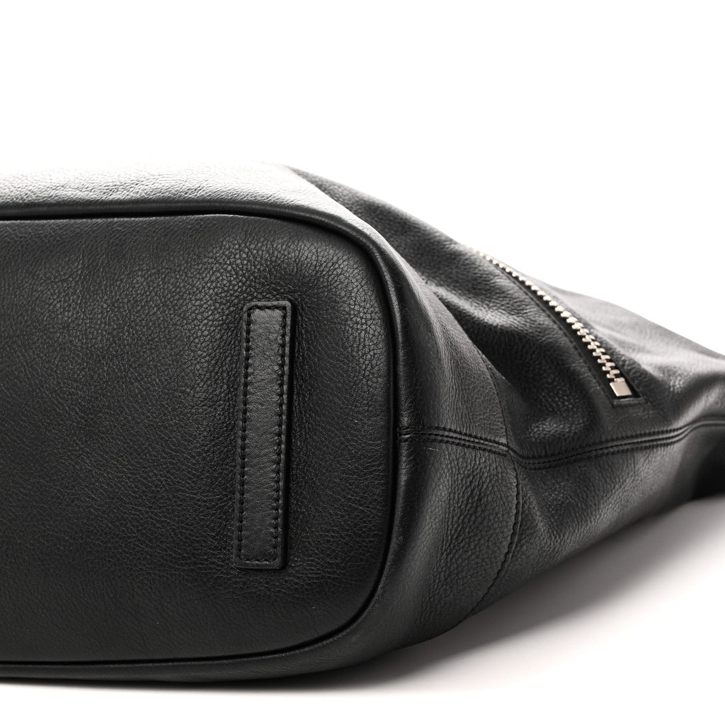 Calfskin Large Zip Nightingale  Black