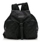 Nylon Monogram Small Single Buckle Backpack Black