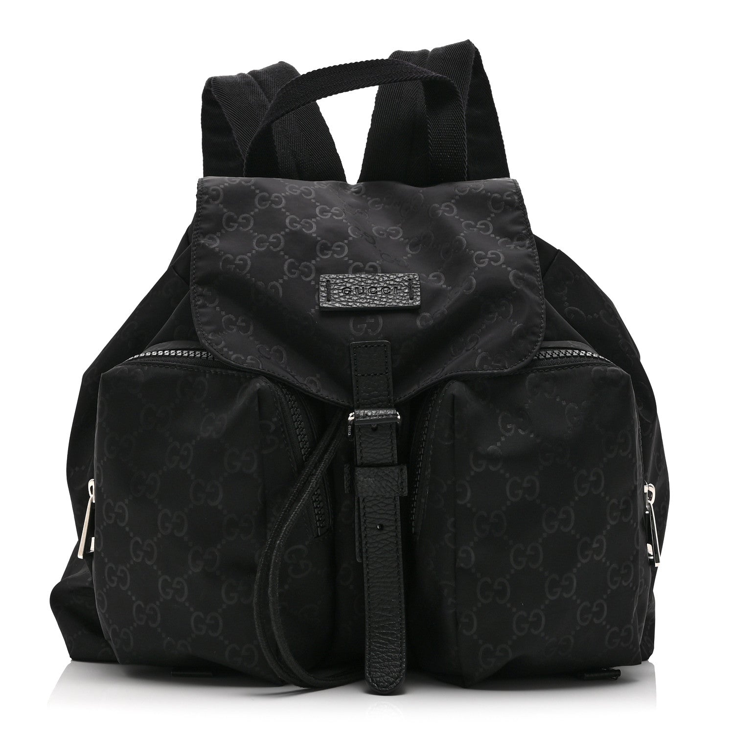Nylon Monogram Small Single Buckle Backpack Black