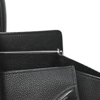 Drummed Calfskin Mini Luggage Black