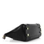 Supple Shiny Lambskin Little New Luggage Black