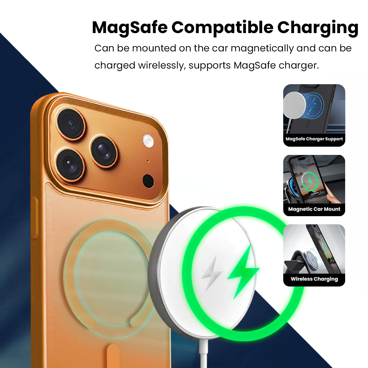 Entronix Bundle Compatible with iPhone 17 Pro Max - [Magnetic] Translucent Matte Case & 2 Clear Screen Protectors