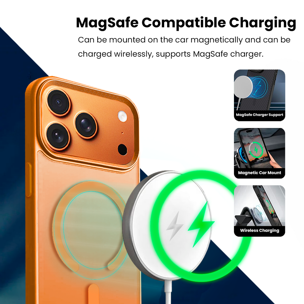 Entronix Bundle Compatible with iPhone 17 Pro - [Magnetic] Translucent Matte Case & 2 Clear Screen Protectors