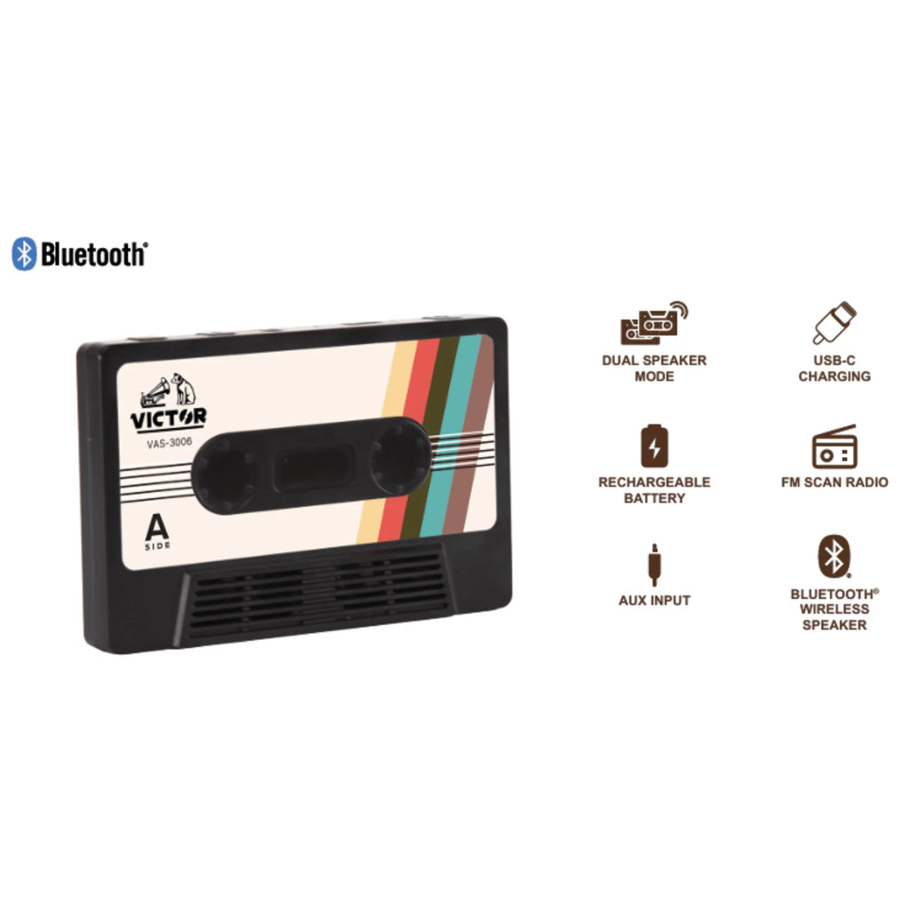 Victor Cassette Bluetooth Speaker