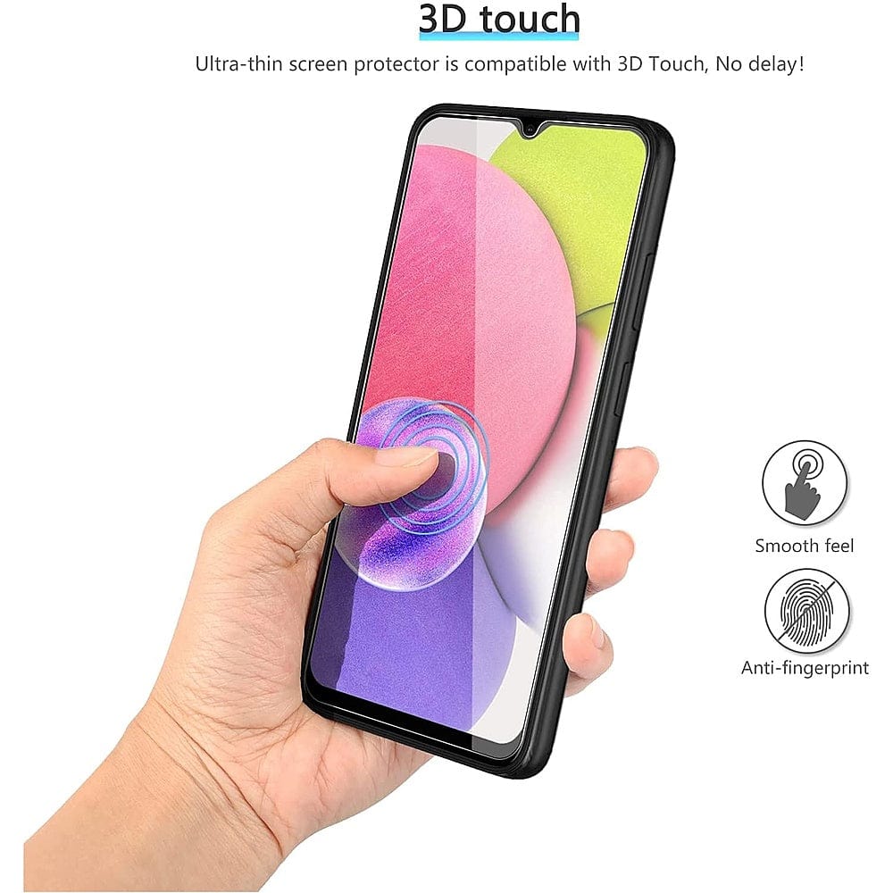 SAHARA - ZeroDamage Ultra-Strong+ HD Glass Screen Protector (2-Pack) - Samsung Galaxy A03 and A03s