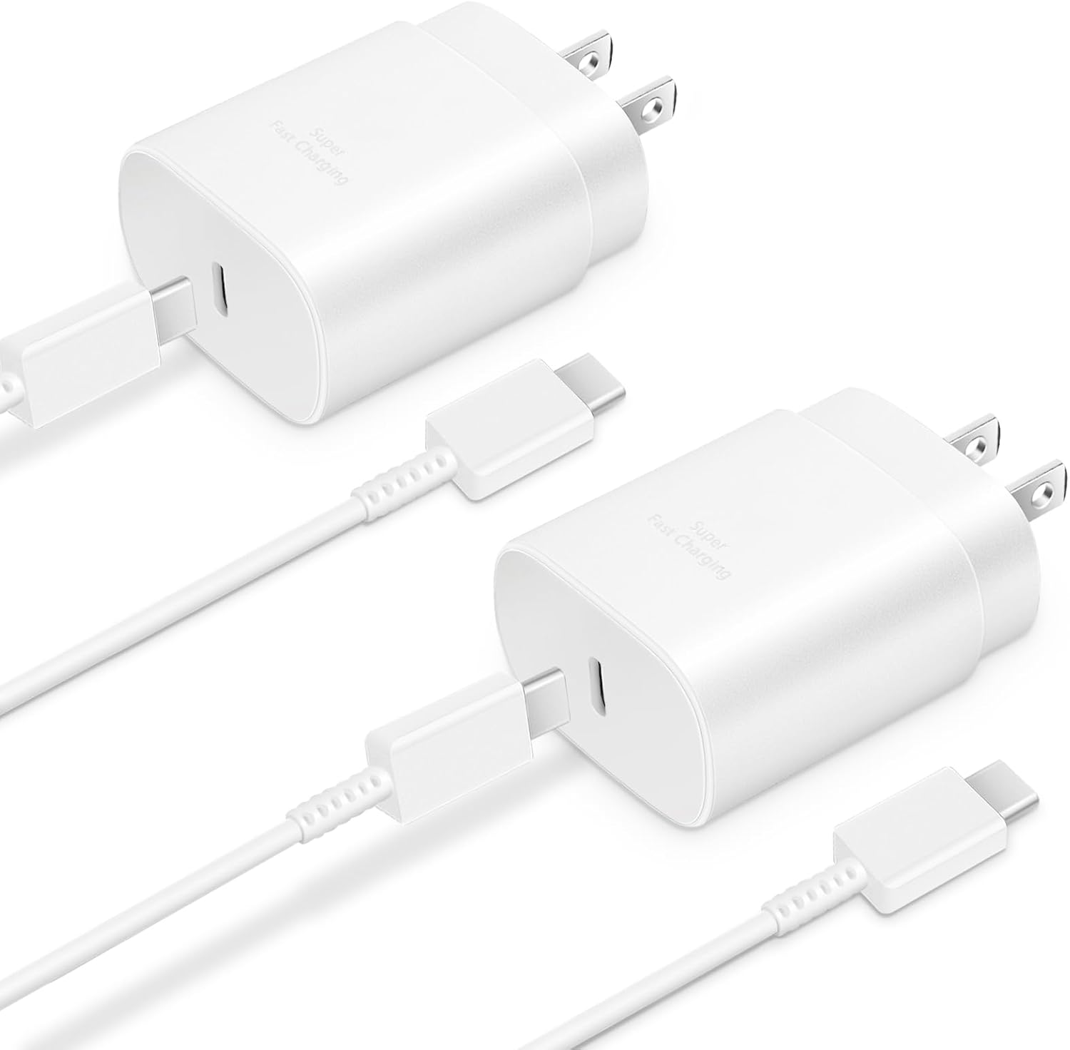 Entronix Wall Charger Combo - 2-Pack USB-C Charging Adapter for iPhone, Galaxy, More