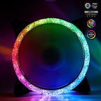 Computer Case Fan LED Case Fan 12CM/0.39ft Cool LED Computer Case Fan; 3pin+4pin; Desktop PC Main Case Cooling Fan