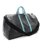 Reverse Monogram Eclipse Keepall Bandouliere 55 Turquoise