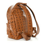 Visetos Medium Stark Logo Stripe Backpack Cognac Red