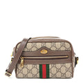 GG Supreme Monogram Web Mini Ophidia Shoulder Bag Brown
