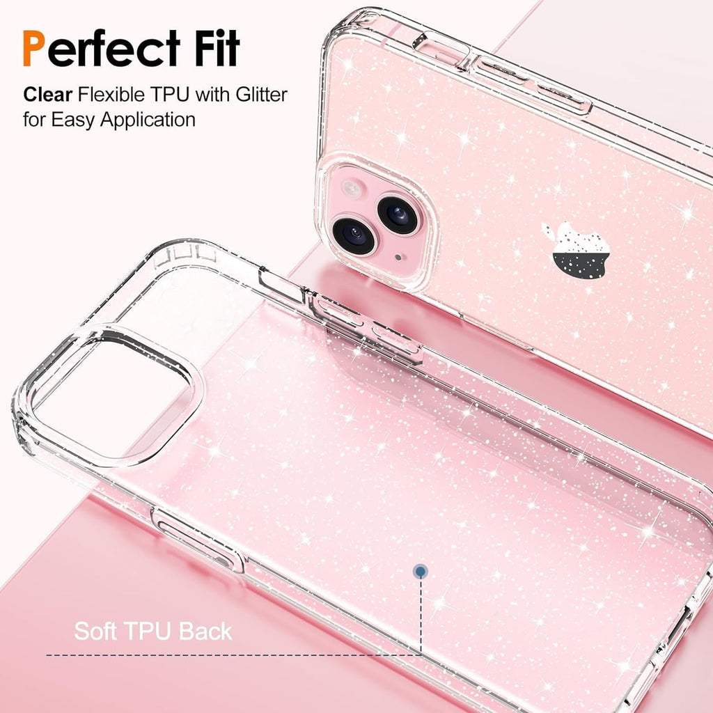 [DIS] Entronix Case Compatible with iPhone 17e - [Hard Back] Glitter Clear
