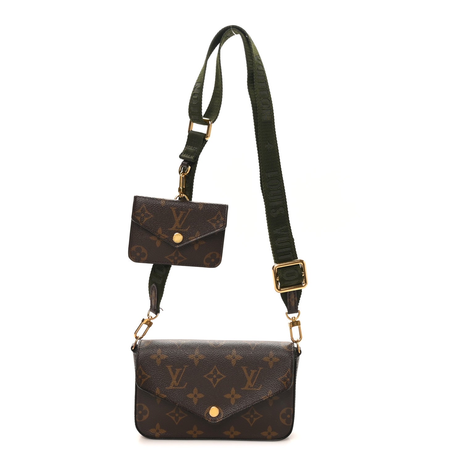 Monogram Felicie Strap & Go Kaki