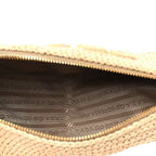 Yarn Raffia Effect Crochet Triangle Shoulder Bag Naturale