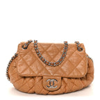Washed Lambskin Medium Chain Around Messenger Brown